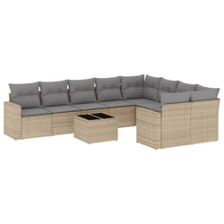 VidaXL 3251776 banc de jardin Rotin, Acier