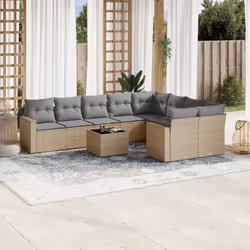 VidaXL 3251776 banc de jardin Rotin, Acier
