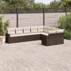 VidaXL 3251780 banc de jardin Rotin, Acier