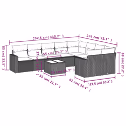 VidaXL 3251782 banc de jardin Rotin, Verre trempé