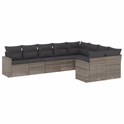 VidaXL 3251787, Gris foncé, Rotin, Verre trempé, 110 kg, Adultes et enfants, 550 mm, 550 mm
