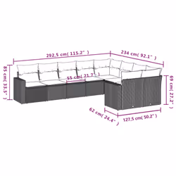 VidaXL 3251787 banc de jardin Rotin, Verre trempé