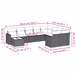 VidaXL 3251796 banc de jardin Rotin, Verre trempé