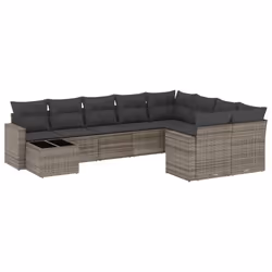 VidaXL 3251797, Gris foncé, Rotin, Verre trempé, 110 kg, Adultes et enfants, 550 mm, 550 mm