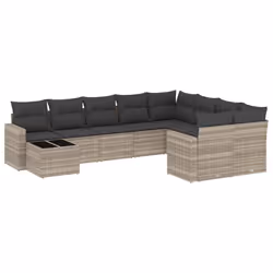 VidaXL 3251799, Gris foncé, Rotin, Verre trempé, 110 kg, Adultes et enfants, 550 mm, 550 mm