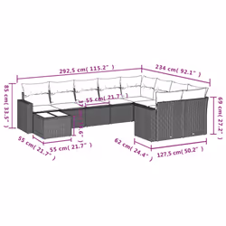 VidaXL 3251800 banc de jardin Rotin, Verre trempé