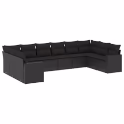 VidaXL 3251812, Noir, Rotin, Verre trempé, 110 kg, Adultes et enfants, 550 mm, 550 mm
