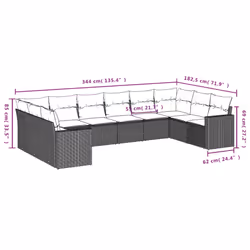 VidaXL 3251815 banc de jardin Rotin, Verre trempé