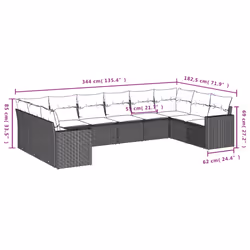 VidaXL 3251817 banc de jardin Rotin, Verre trempé