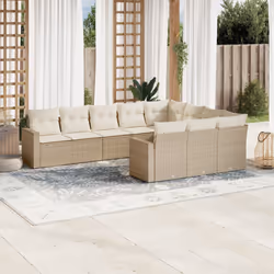 VidaXL 3251825 banc de jardin Rotin, Acier