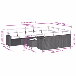 VidaXL 3251833 banc de jardin Rotin, Verre trempé