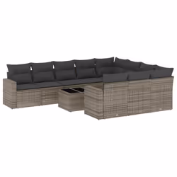 VidaXL 3251837, Gris foncé, Rotin, Verre trempé, 110 kg, Adultes et enfants, 550 mm, 550 mm