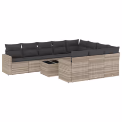 VidaXL 3251839, Gris foncé, Rotin, Verre trempé, 110 kg, Adultes et enfants, 550 mm, 550 mm