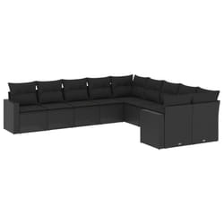 VidaXL 3251842 banc de jardin Rotin, Acier