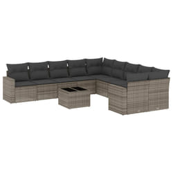VidaXL 3251847 banc de jardin Rotin, Acier