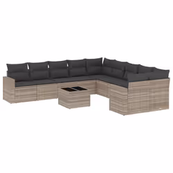 VidaXL 3251859, Gris foncé, Rotin, Verre trempé, 110 kg, Adultes et enfants, 550 mm, 550 mm