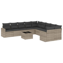 VidaXL 3251859 banc de jardin Rotin, Verre trempé