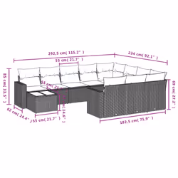 VidaXL 3251863 banc de jardin Rotin, Verre trempé