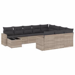 VidaXL 3251869, Gris foncé, Rotin, Verre trempé, 110 kg, Adultes et enfants, 550 mm, 550 mm