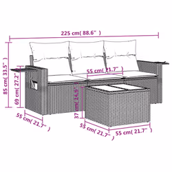 VidaXL 3252193 ensemble de meubles de jardin