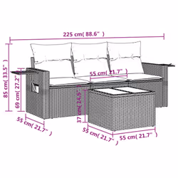 VidaXL 3252203 ensemble de meubles de jardin