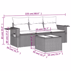VidaXL 3252207 ensemble de meubles de jardin