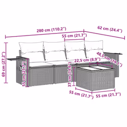 VidaXL 3252219 ensemble de meubles de jardin