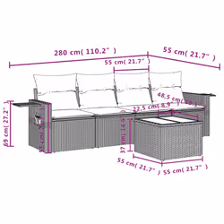 VidaXL 3252222 ensemble de meubles de jardin