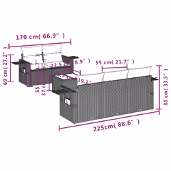 VidaXL 3252236 ensemble de meubles de jardin