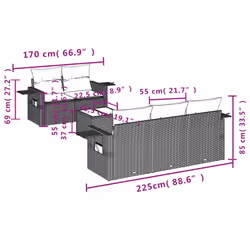 VidaXL 3252240 ensemble de meubles de jardin