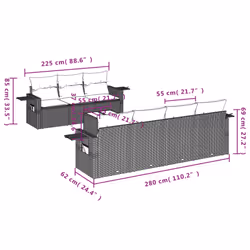 VidaXL 3252267 ensemble de meubles de jardin