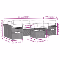 VidaXL 3252280 ensemble de meubles de jardin