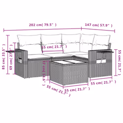 VidaXL 3252446 ensemble de meubles de jardin
