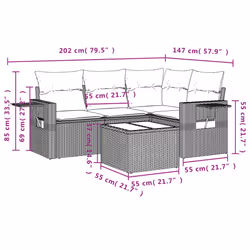 VidaXL 3252452 ensemble de meubles de jardin