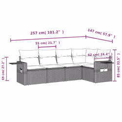 VidaXL 3252470 ensemble de meubles de jardin