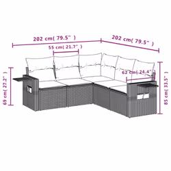 VidaXL 3252483 ensemble de meubles de jardin