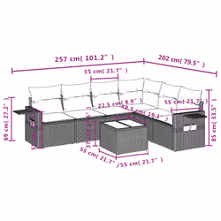 VidaXL 3252543 ensemble de meubles de jardin