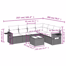 VidaXL 3252547 ensemble de meubles de jardin