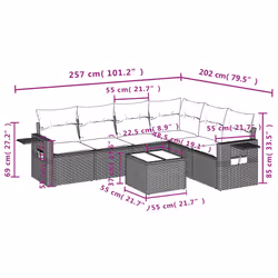 VidaXL 3252553 ensemble de meubles de jardin
