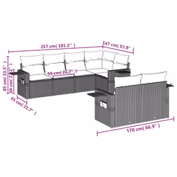 VidaXL 3252742 ensemble de meubles de jardin