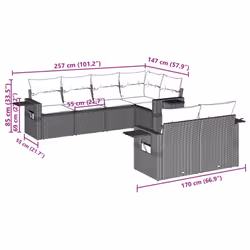 VidaXL 3252743 ensemble de meubles de jardin