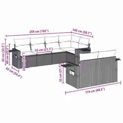 VidaXL 3252749 ensemble de meubles de jardin