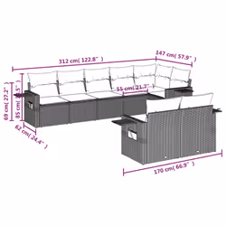 VidaXL 3252755 ensemble de meubles de jardin