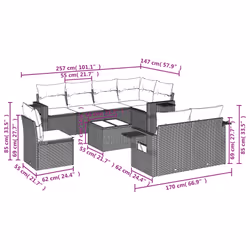 VidaXL 3252776 ensemble de meubles de jardin