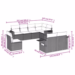 VidaXL 3252779 ensemble de meubles de jardin