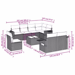 VidaXL 3252783 ensemble de meubles de jardin