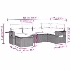 VidaXL 3252796 ensemble de meubles de jardin