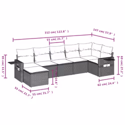 VidaXL 3252823 ensemble de meubles de jardin