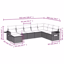 VidaXL 3252895 ensemble de meubles de jardin