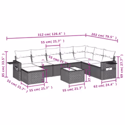 VidaXL 3252896 ensemble de meubles de jardin